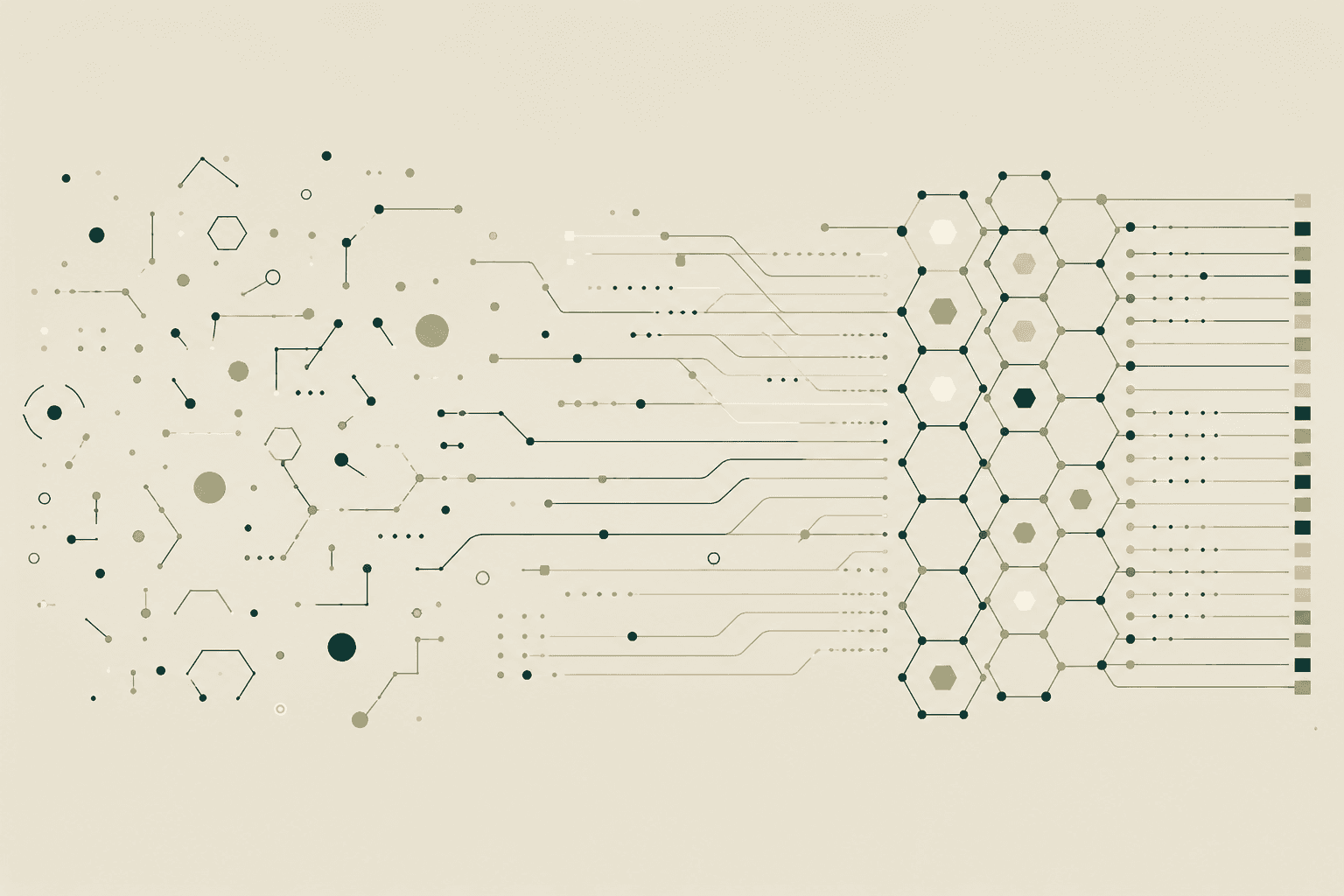 Abstract visualization of data resolving into structured intelligence